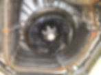 AC unit blower fan in a maintenance gallery