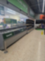 Empty salad bar at a grocery store gallery