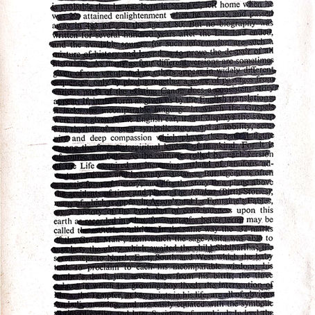 Erasure poem: Introduction to Buddhism