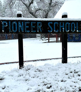 Pioneer School Sign