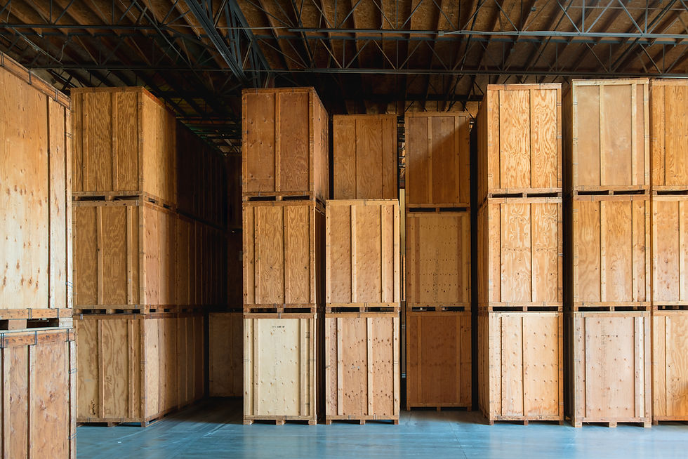 Clean Storage Warehouse with Custom Crates
Storage solutions with crates made of wood inte