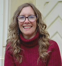 Picture of the author, Grandma Patches, with long curly hair