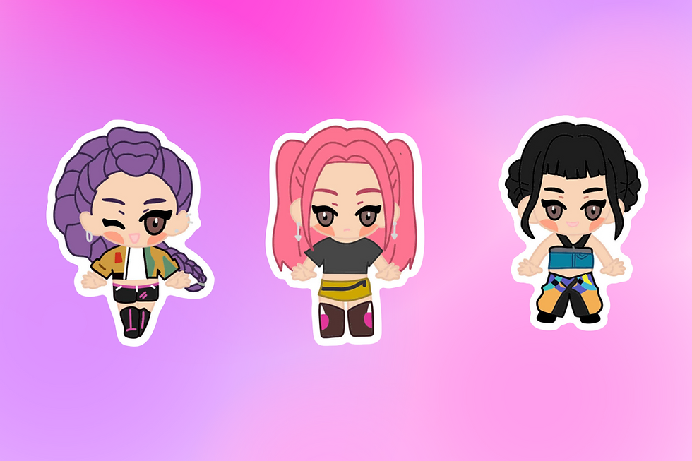 Huntrix Chibi Stickers | Kpop Demon Hunter | Gift Ideas |