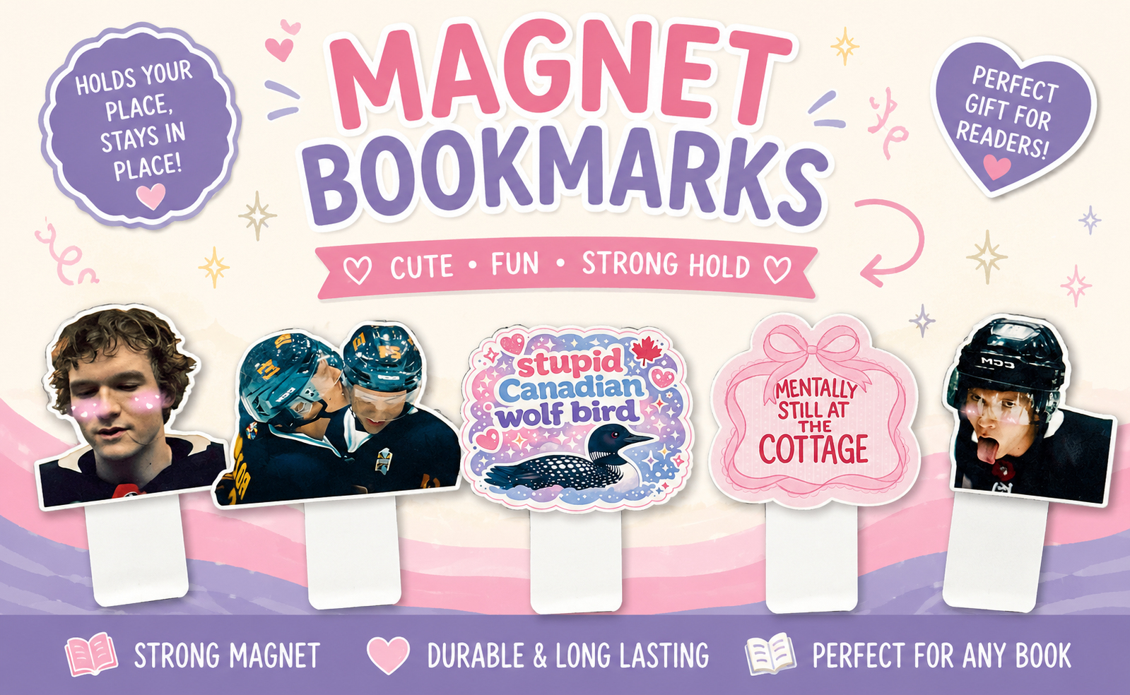Heated Rivalry MM Romance Magnetic Bookmark | Book Lover Gift