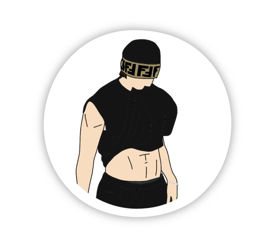 Chan ABs Inspired Sticker | Stray Kids | Kpop Sticker