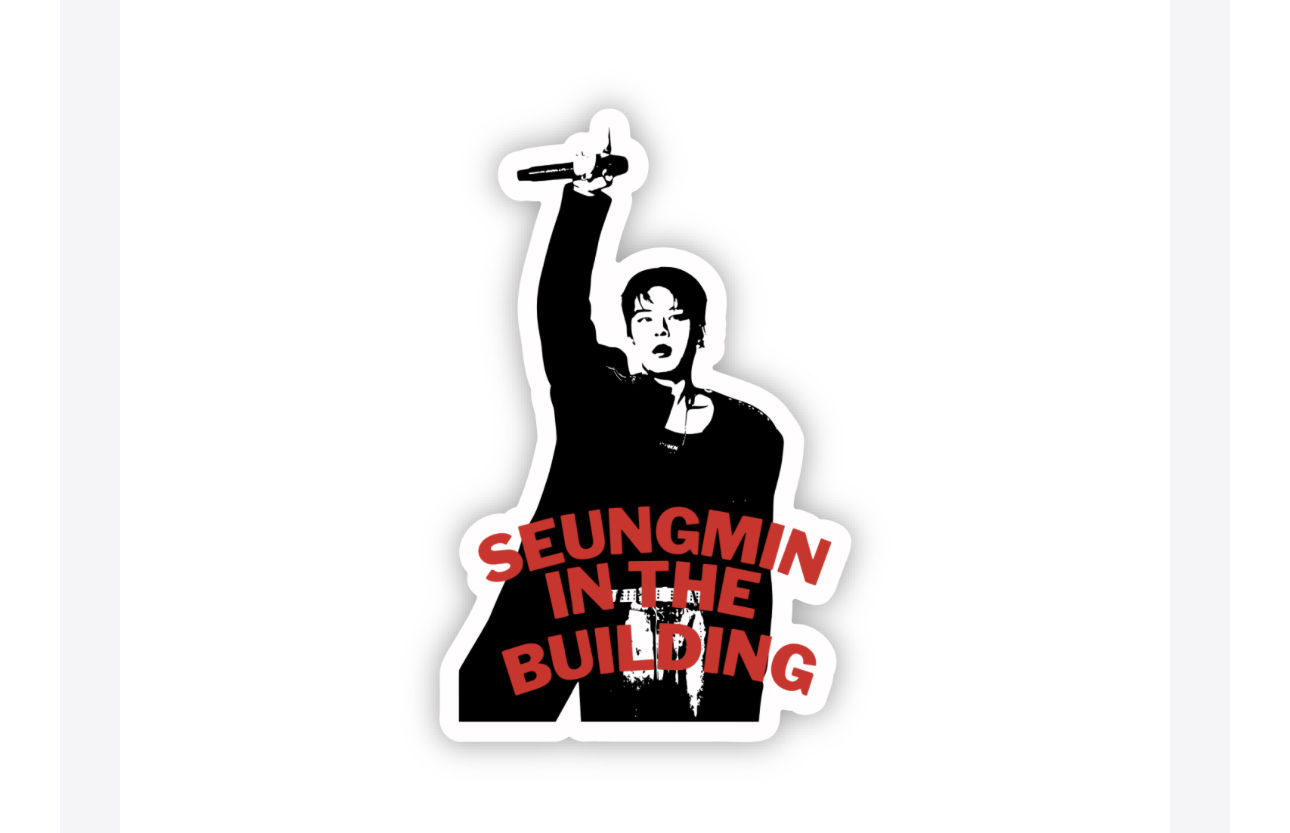 Stray Kids Seungmin in the Building Inspired Sticker | Kpop Sticker