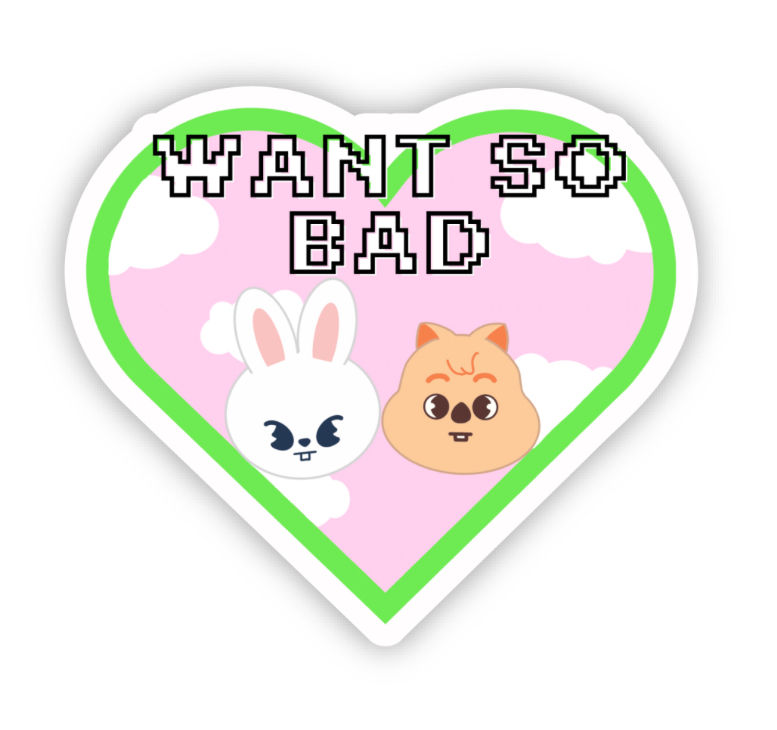 Stray Kids Minsung Wants So Bad Inspired Sticker | Kpop Sticker