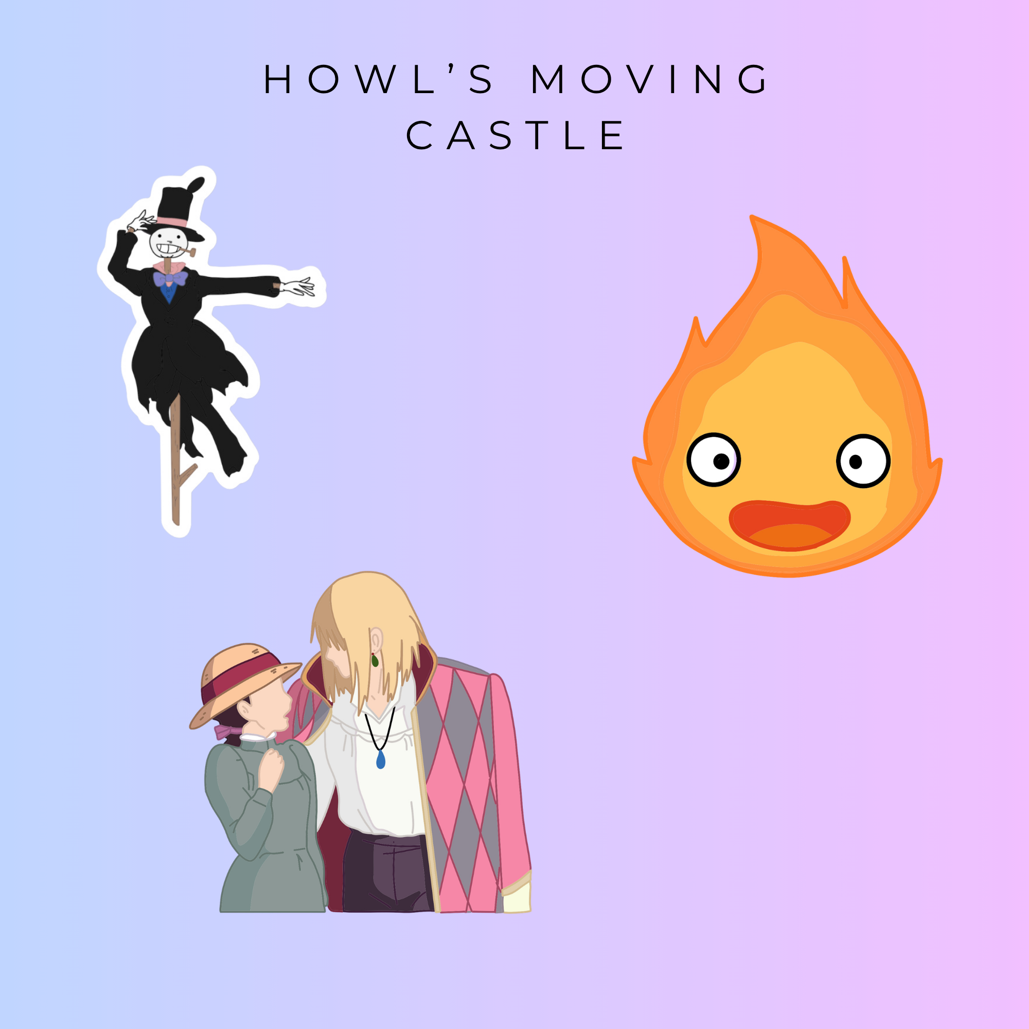 Howl’s Moving Castle Sticker | Studio Ghibli Sticker | Gift Ideas