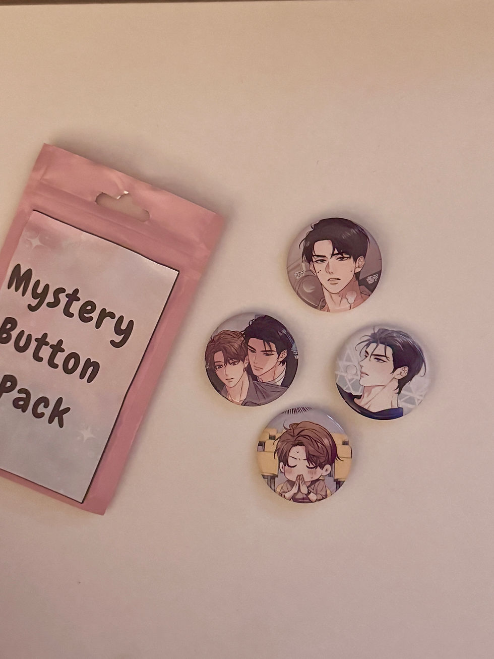 Thumbnail: BL Manhwa Button Pin Mystery Pack | Gift Ideas