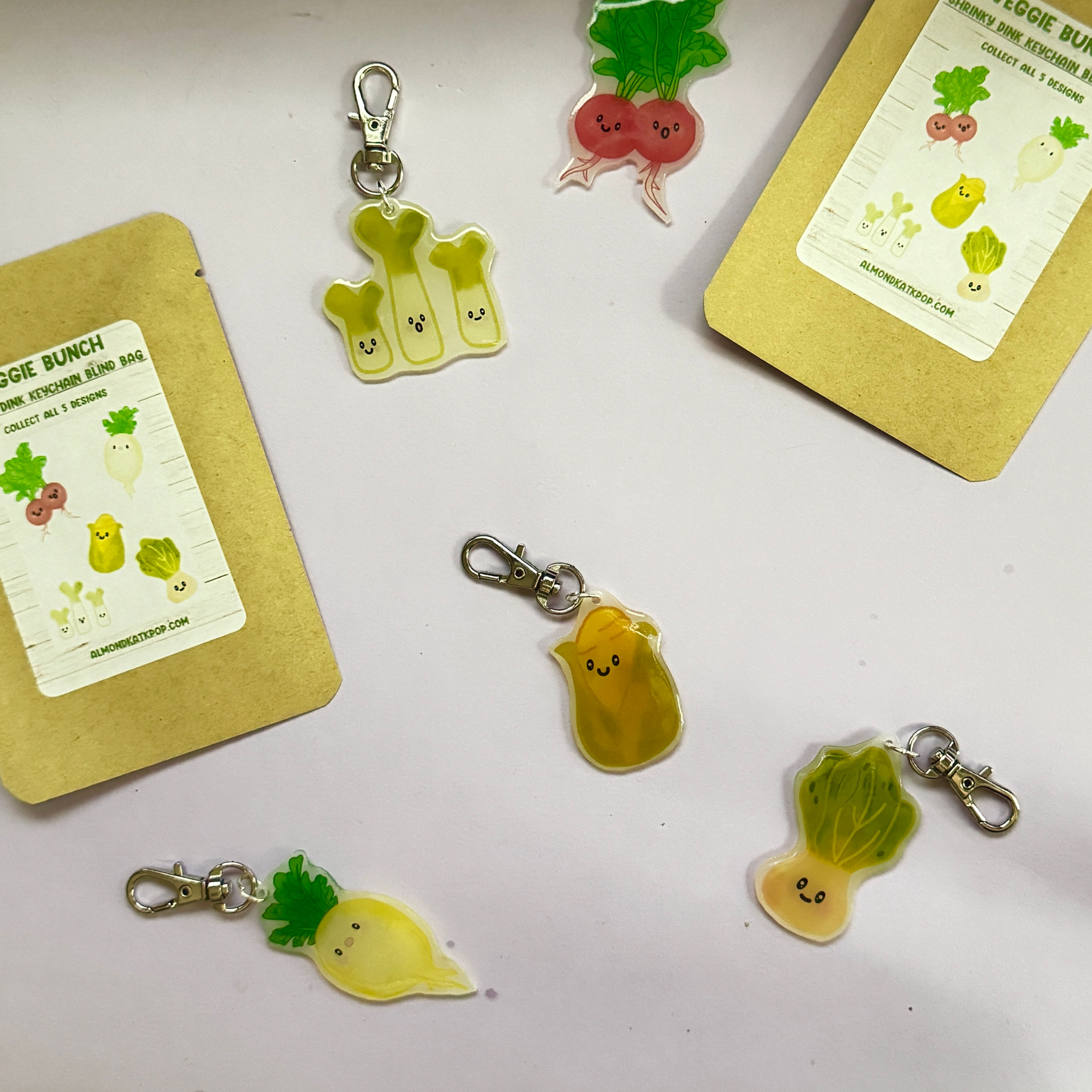 Veggie BunchBlind Bag Keychain | Shrinky Dink | kawaii | Gift Idease