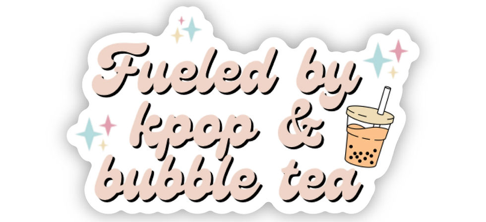Kpop & Boba Tea Sticker | Kpop Sticker