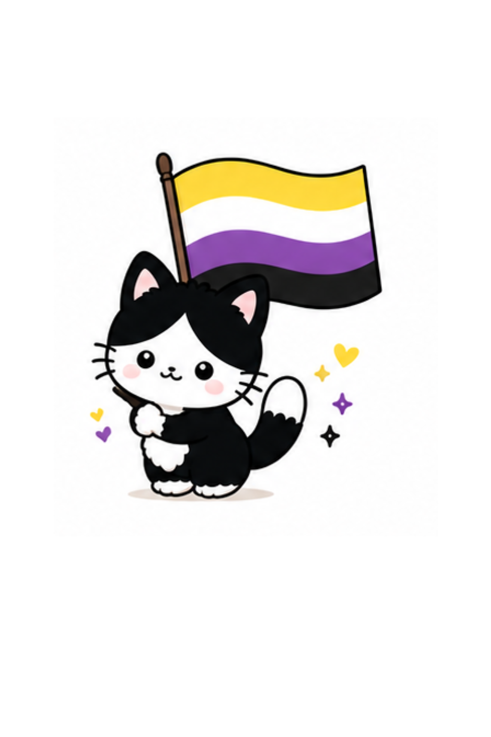 Thumbnail: Mako the Cat Pride Sticker | Kawaii | Vinyl Sticker | Waterpoof | Cat Gifts