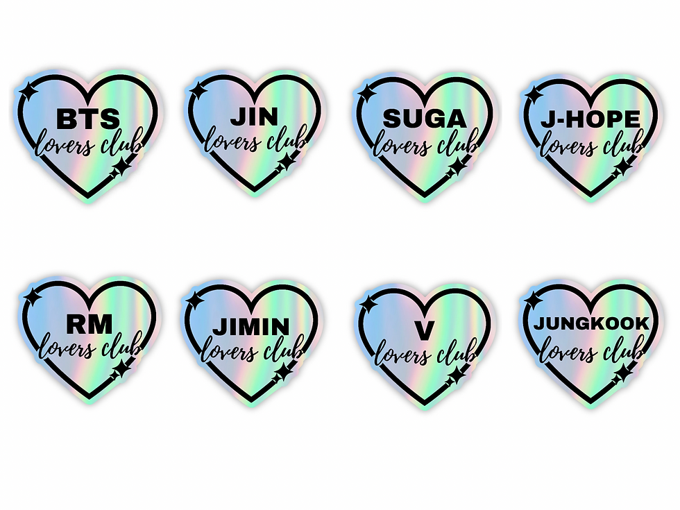BTS Lover Sticker | Bangtan Boys | Kpop Sticker | Holographic