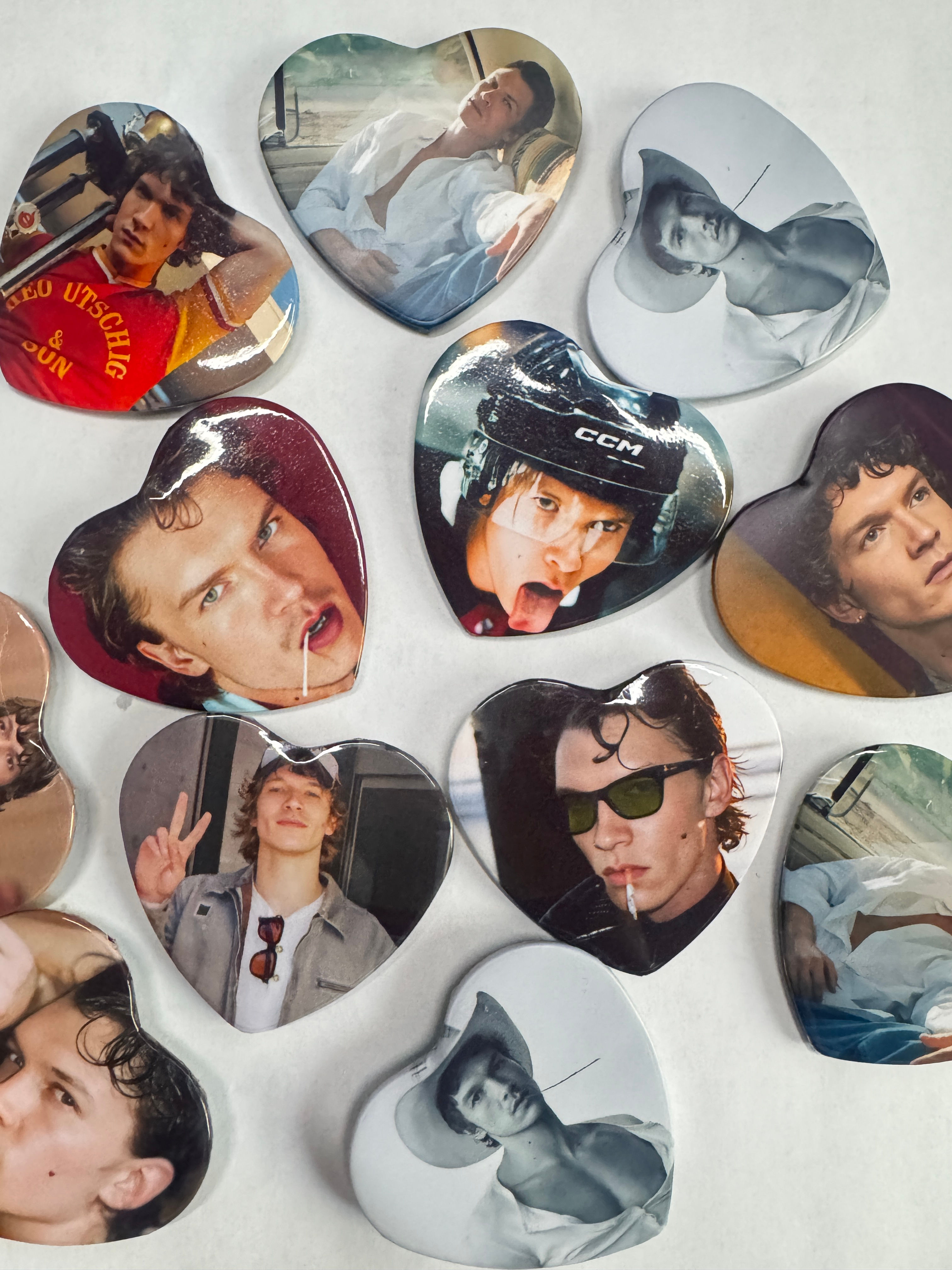 Connor Storrie Heart Button Pin | Heated Rivalry | Gift Ideas