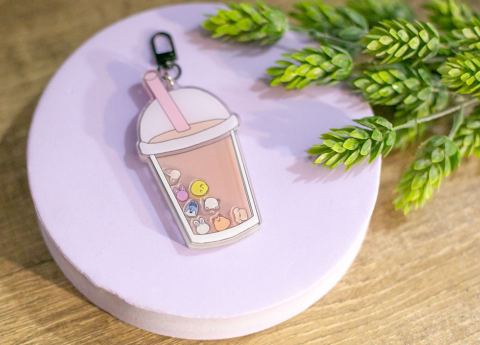 Skzoo Boba Tea Shaker Keychain | Stray Kids Keychain | Shaker Keychain