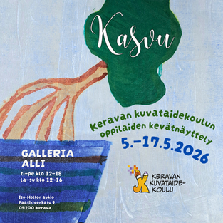 KASVU Keravan kuvataidekoulun oppilaiden kevätnäyttely 5.–17.5.2026