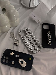 3 Phone Case Chain, HEart 3D
