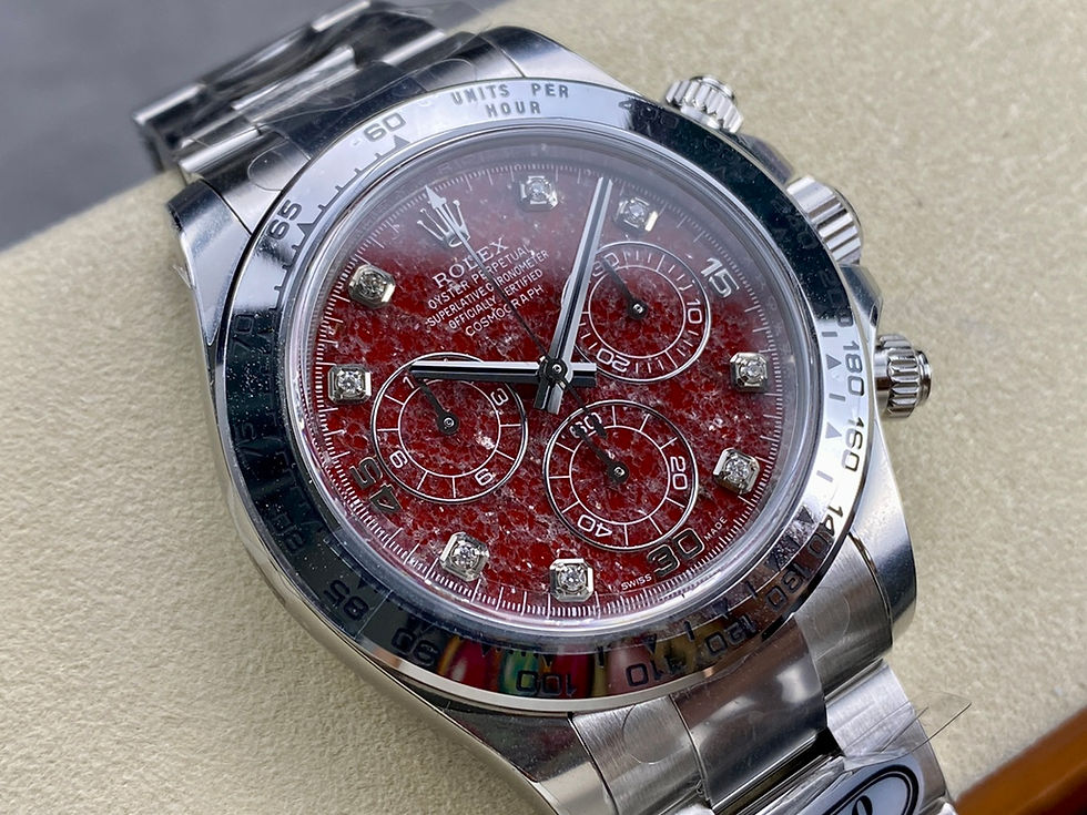 Thumbnail: Rolex Cosmograph Daytona with a red pomegranate, funa stone, a