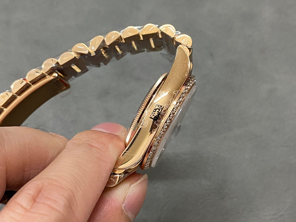 Миниатюра: Rolex Day-Date 36 President gold Turquoise "Tiffany" Dial Baguette Diamond Bezel