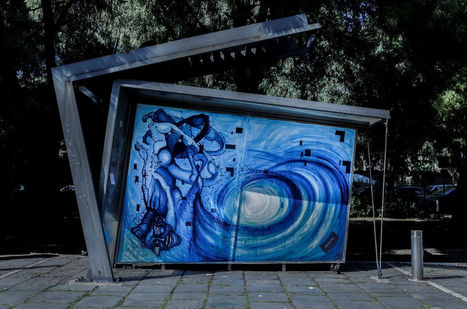 DISTRART / DISTRETTO DI ARTE URBANA DI MESSINA 
PENSILINE DEL TRAM. Stellario Di Blasi.