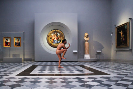 Le Gallerie Degli Uffizi.  A Tutto Tondo. Performance di Stellario Di Blasi. 2018