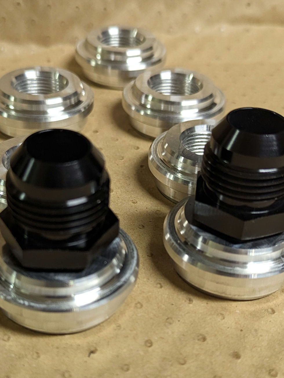 Thumbnail: M104 Billet Aluminum Valve Cover Breather Adapters