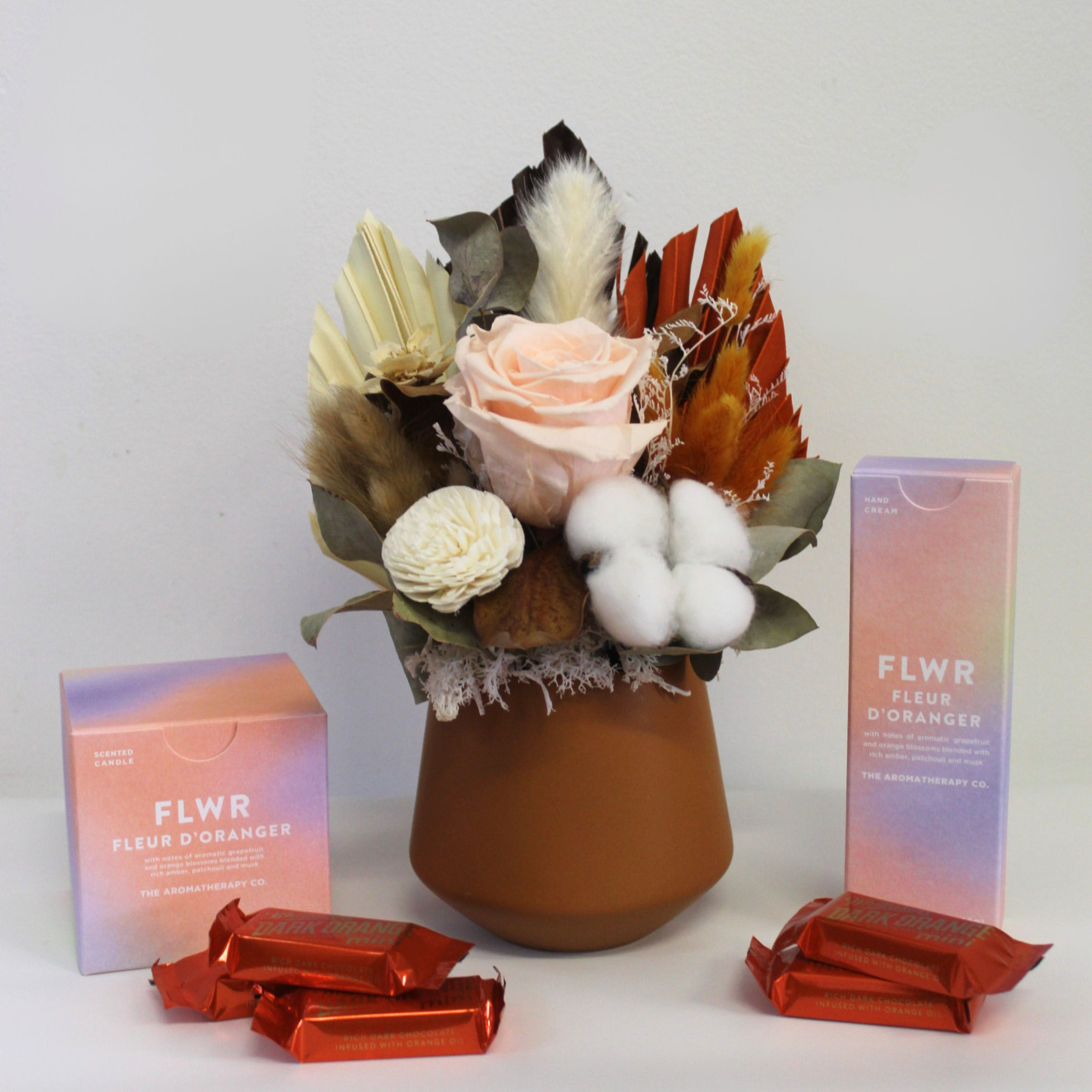kora floral boutique karaka orange gift box