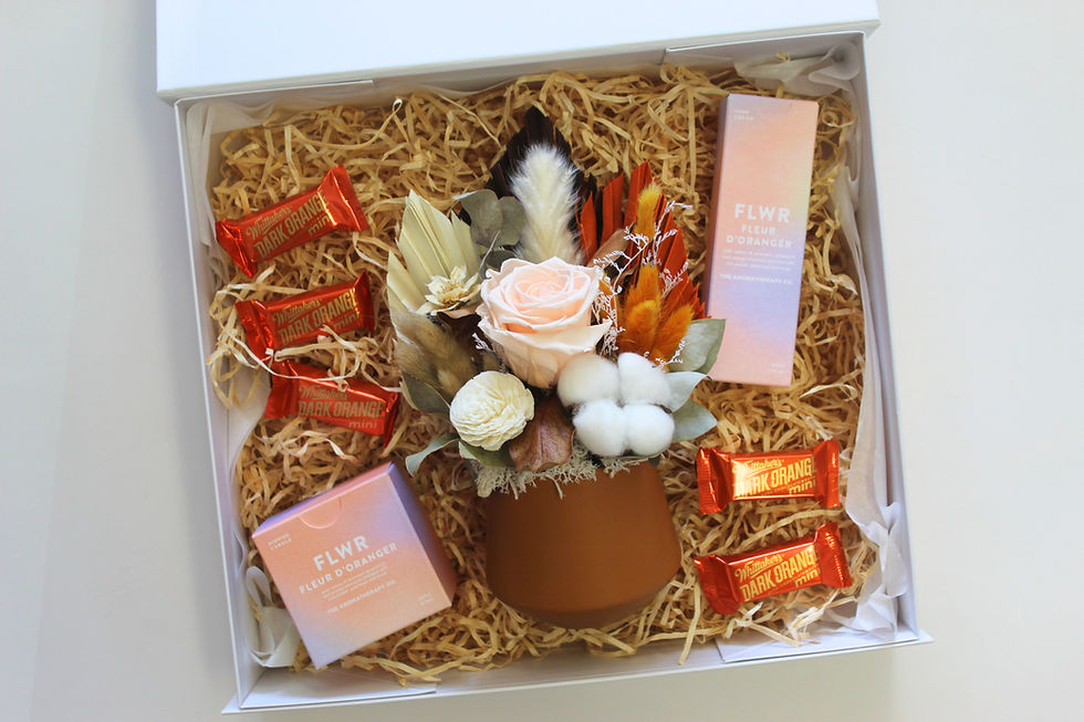kora floral boutique karaka orange gift box