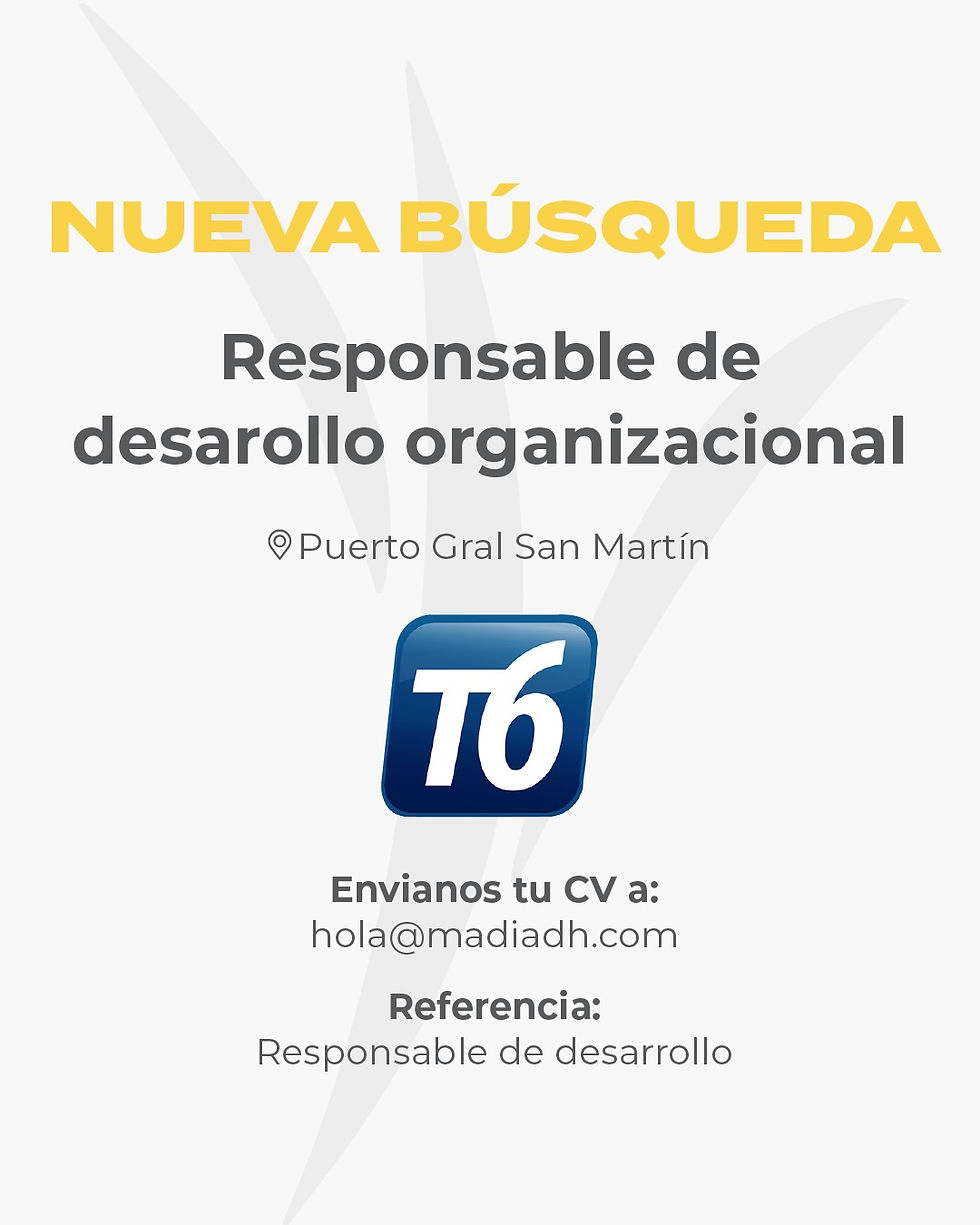 Responsable de desarrollo organizacional_