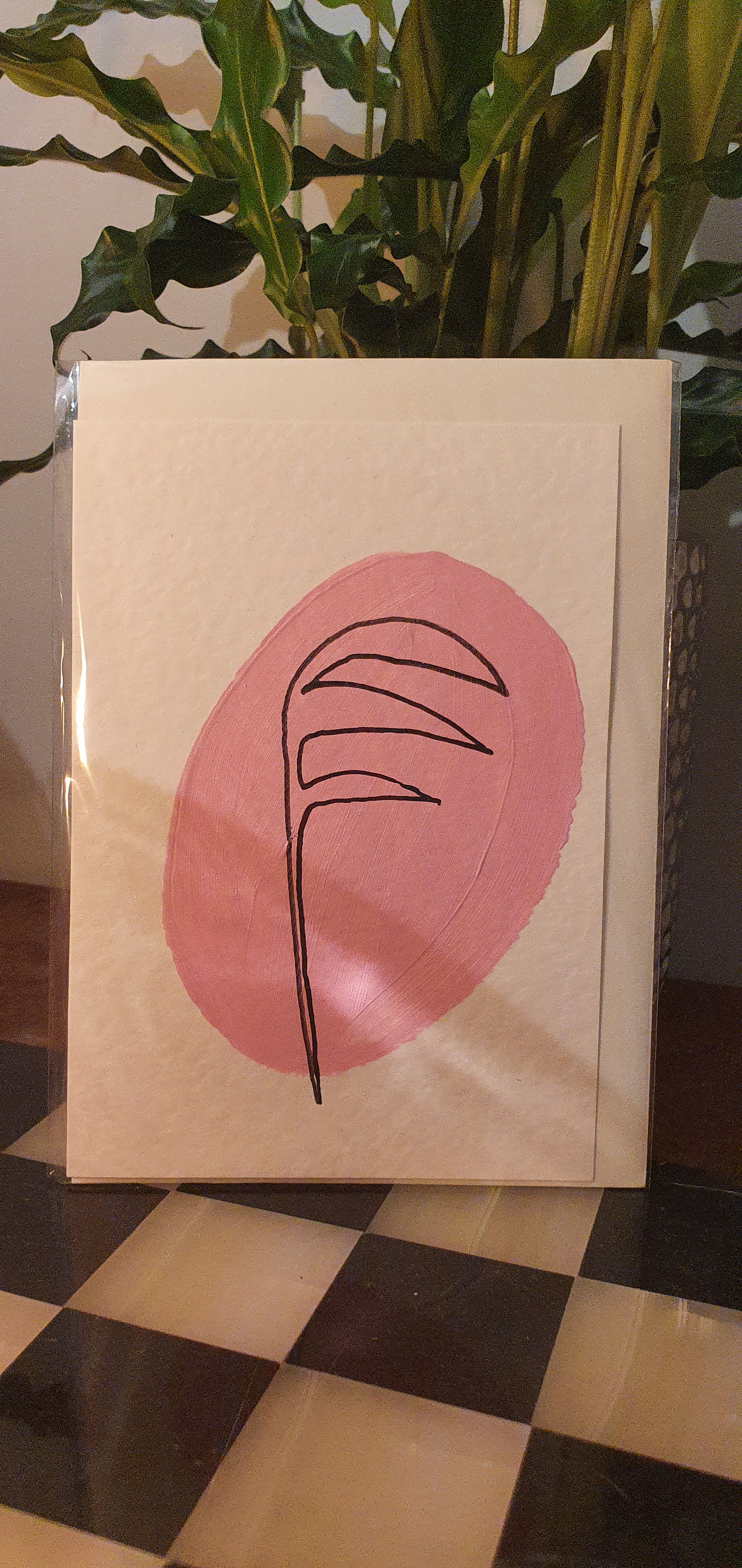 Minimal line art greeting card