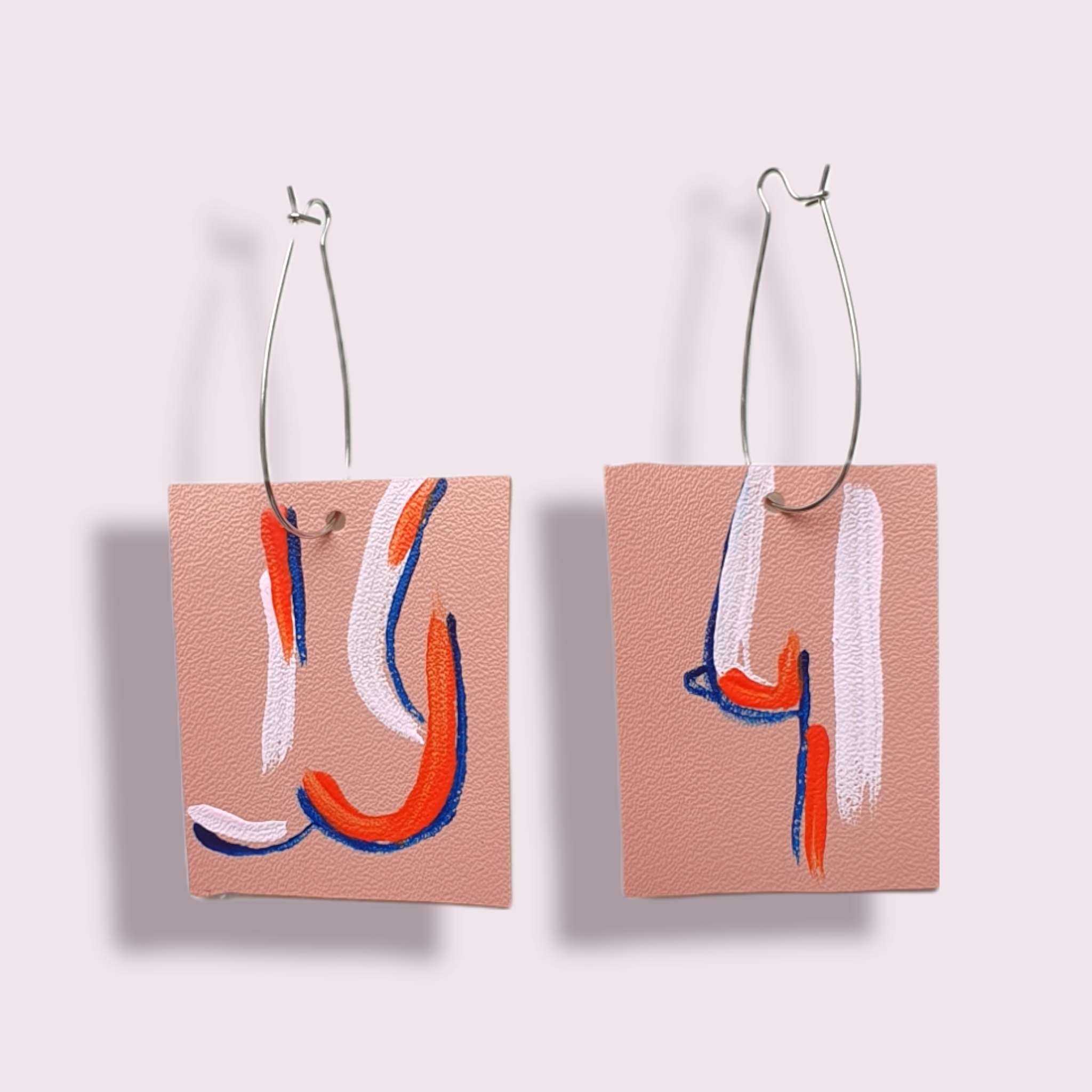 Vegan leather earrings- female body