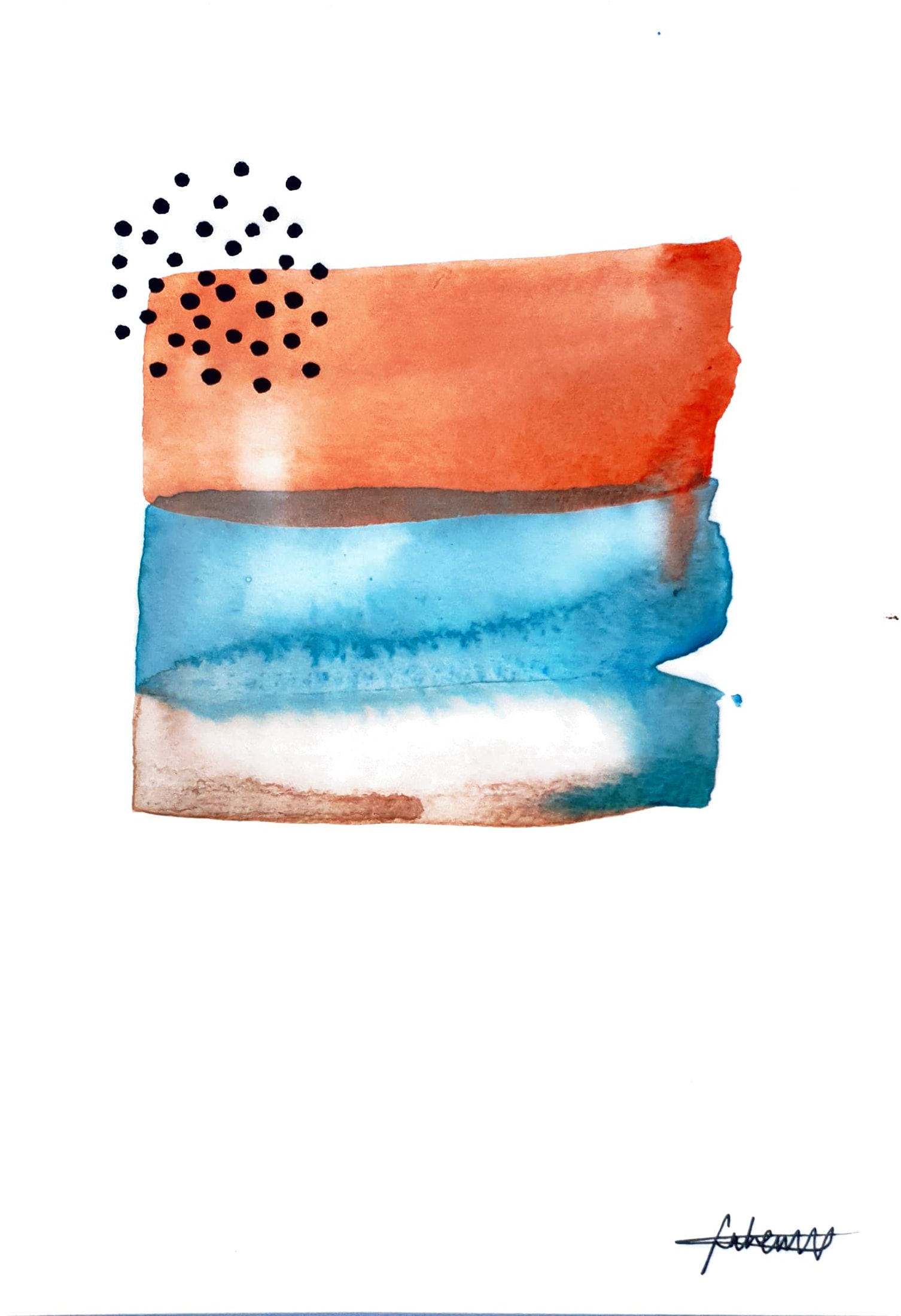 Abstract watercolour print no.1