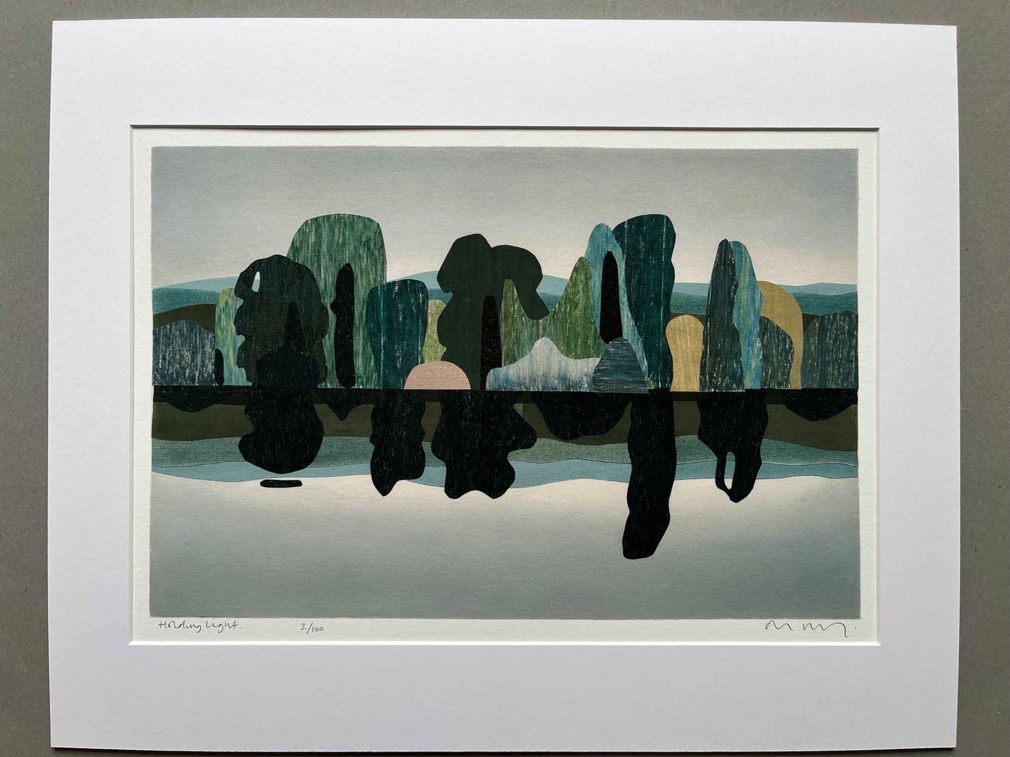 Holding Light. Mounted A3 limited edition print.