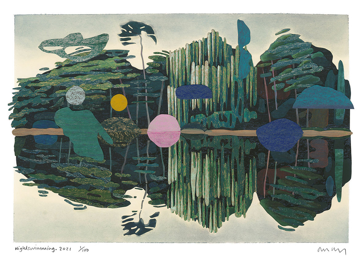 Night Swimming. Limited edition prints.