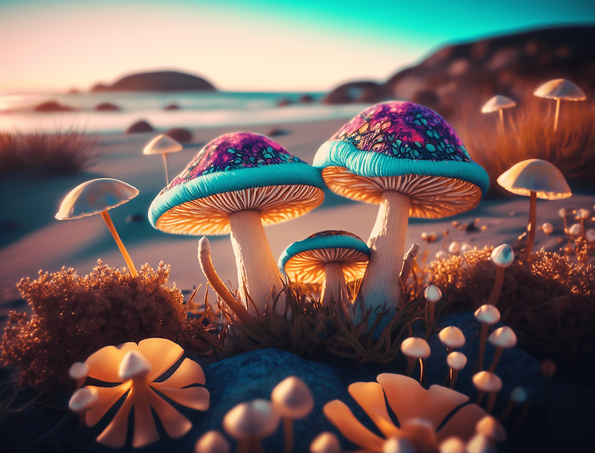 7 AVAIL ocean viberay_35mm_depth_of_field_photo_of_psychedelic_mushrooms_in_a_e2dda991-426