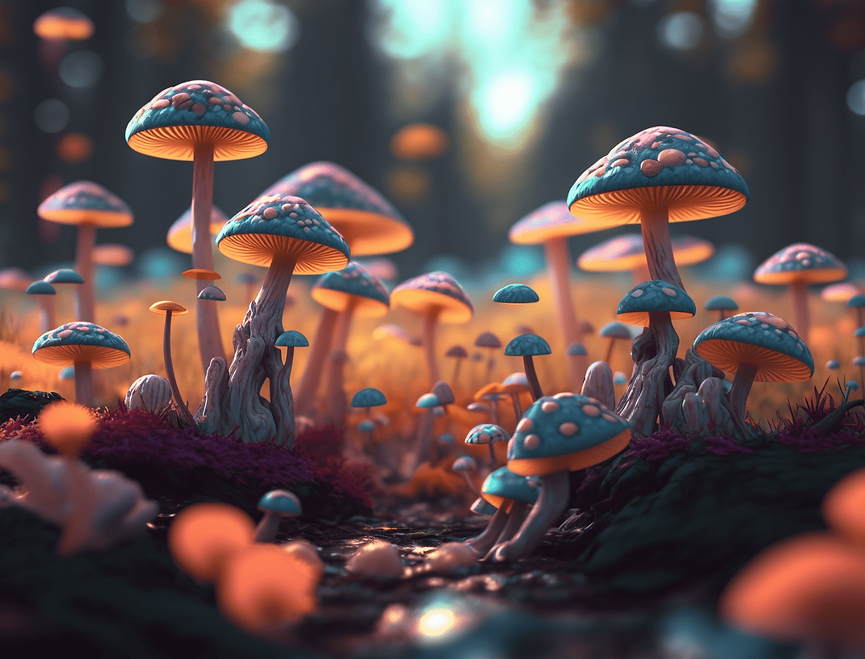 6 AVAIL viberay_photo_of_psychedelic_mushrooms_in_a_sunny_field_forest__5a0da5e3-9537-4109