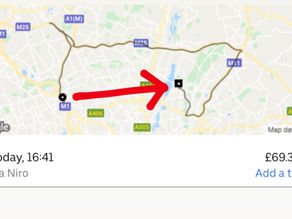 Former British sprinter & Olympic finalist left dumbfounded by huge Uber detour around M25