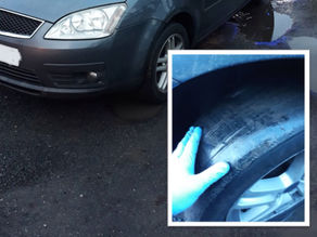 Disqualified motorist arrested after getting back behind the wheel while wearing a cast on his leg
