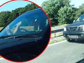 Driver receives 3 points and £569 fine for driving with feet up on the vehicle's dashboard