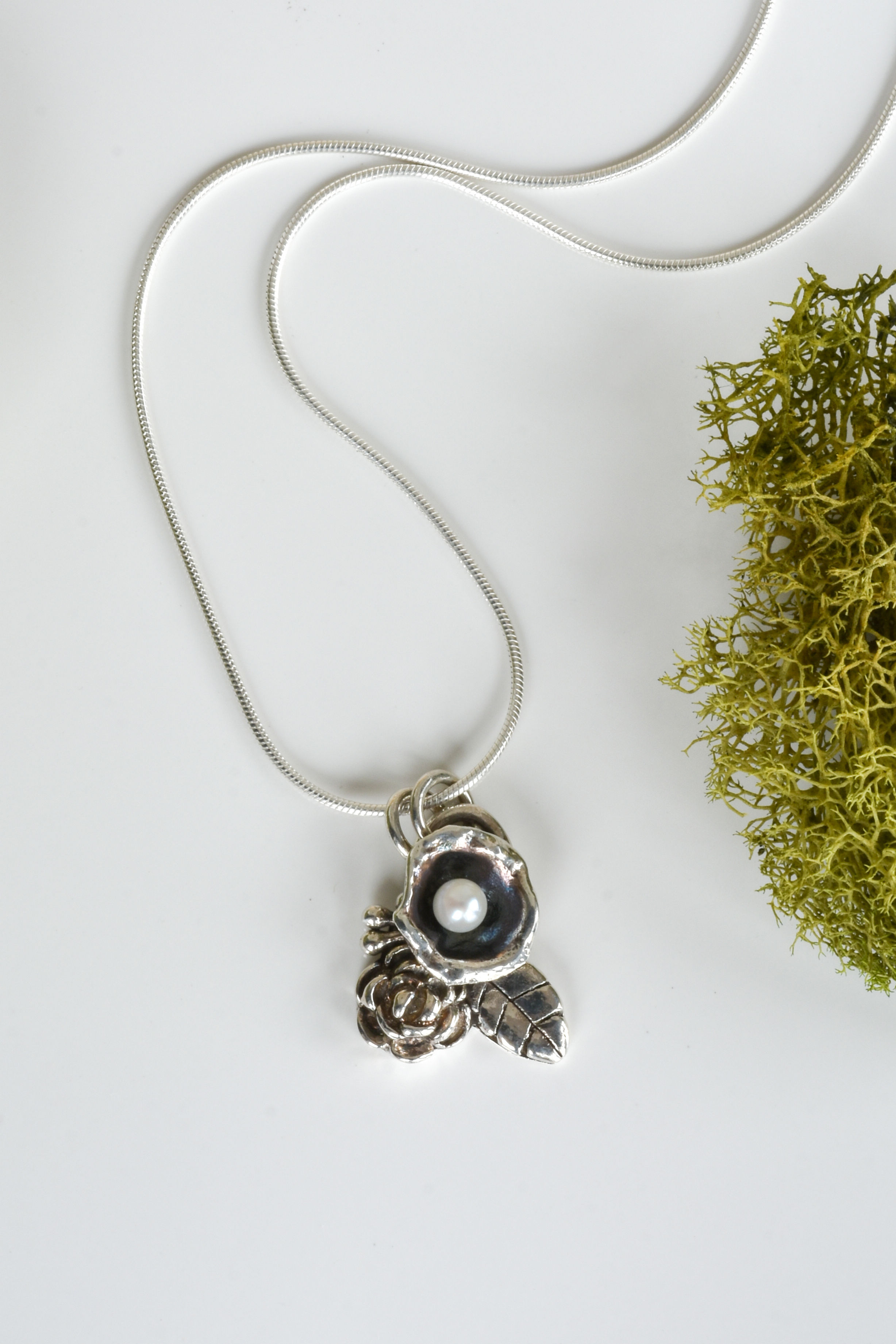 Wildflower Pearl Pendant // One of a Kind