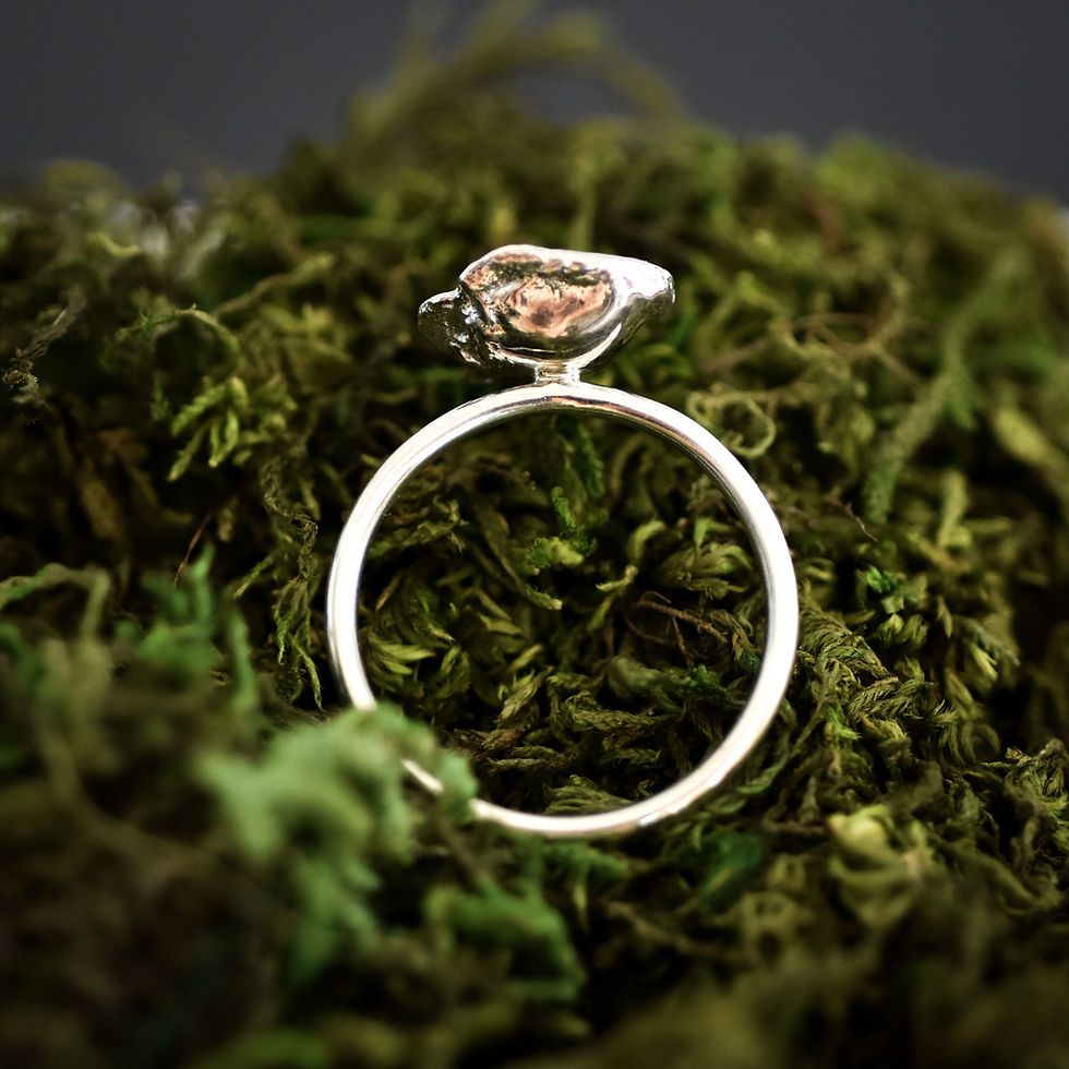 Thumbnail: Pearl Raindrop Ring - Size 9.5 // One of a Kind