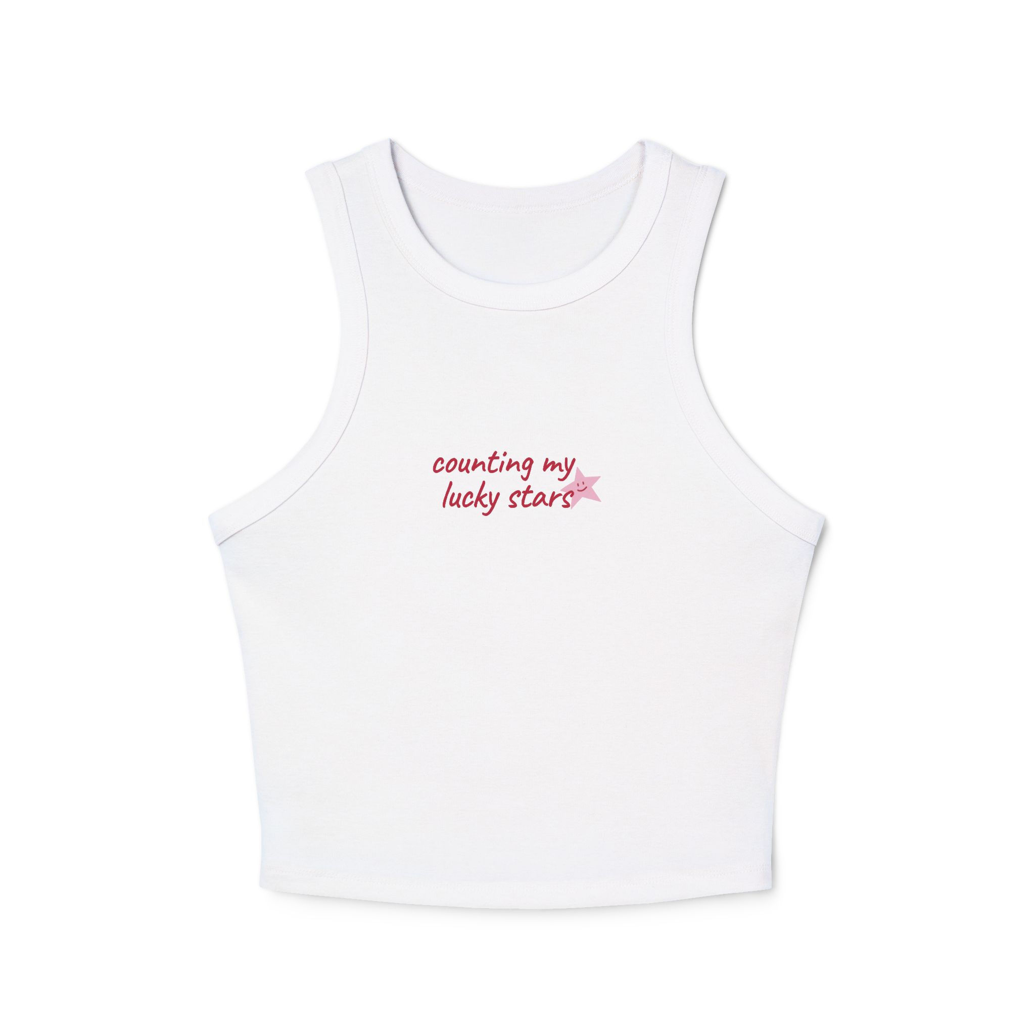 Counting My Lucky Stars Tank Top, Cute Aesthetic Crop Top