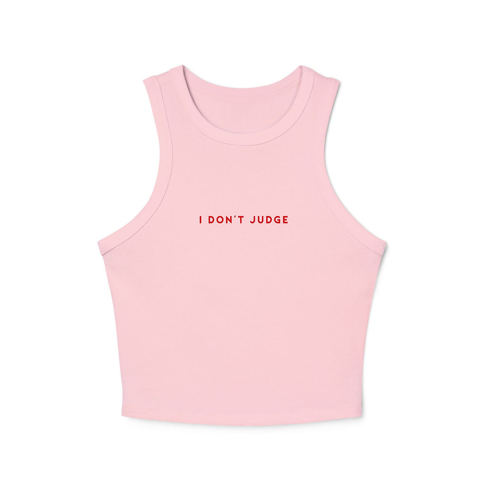Thumbnail: I Don't Judge Tank Top, Women's Racerback