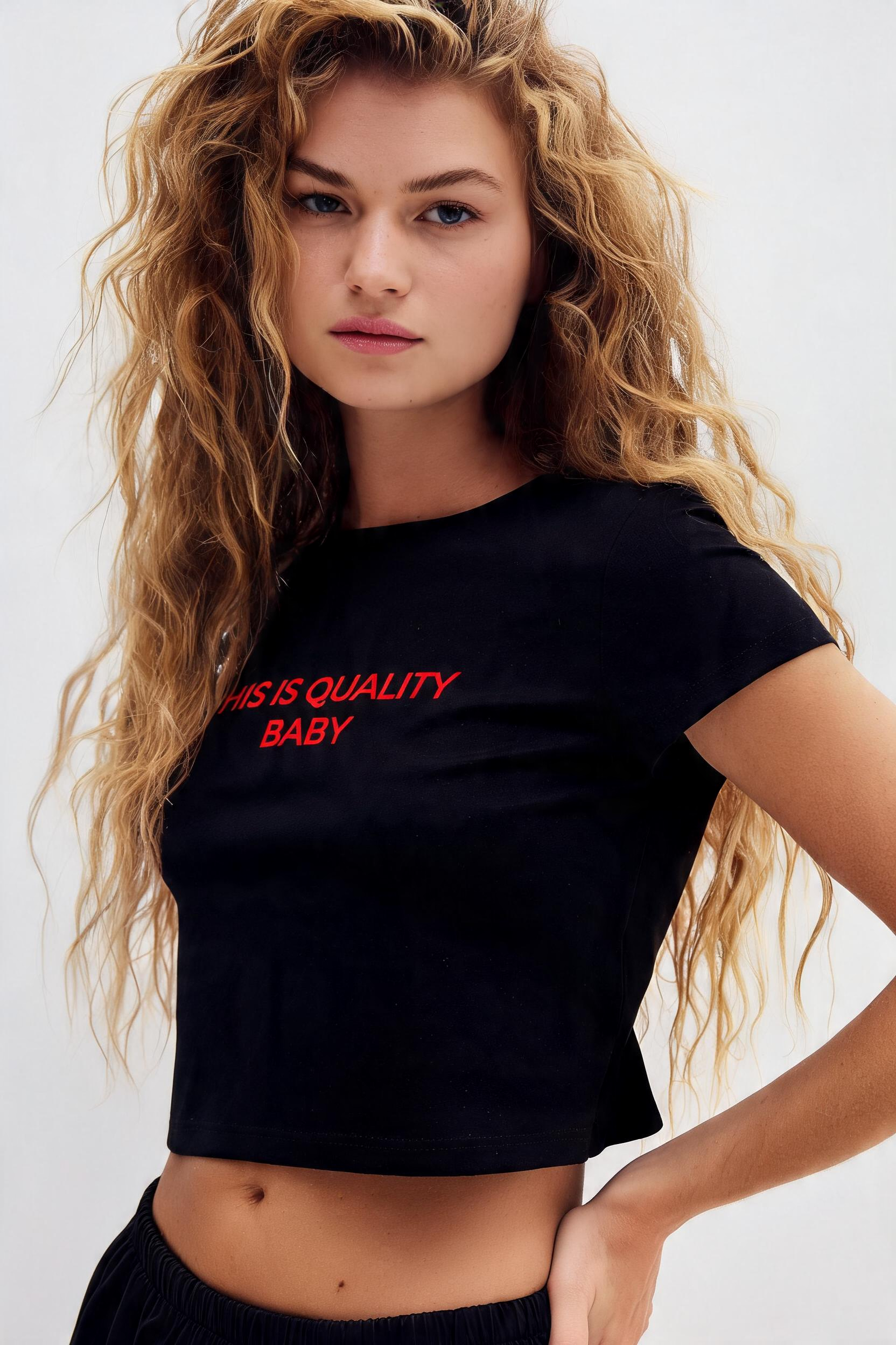 This Is Quality Baby crop tee