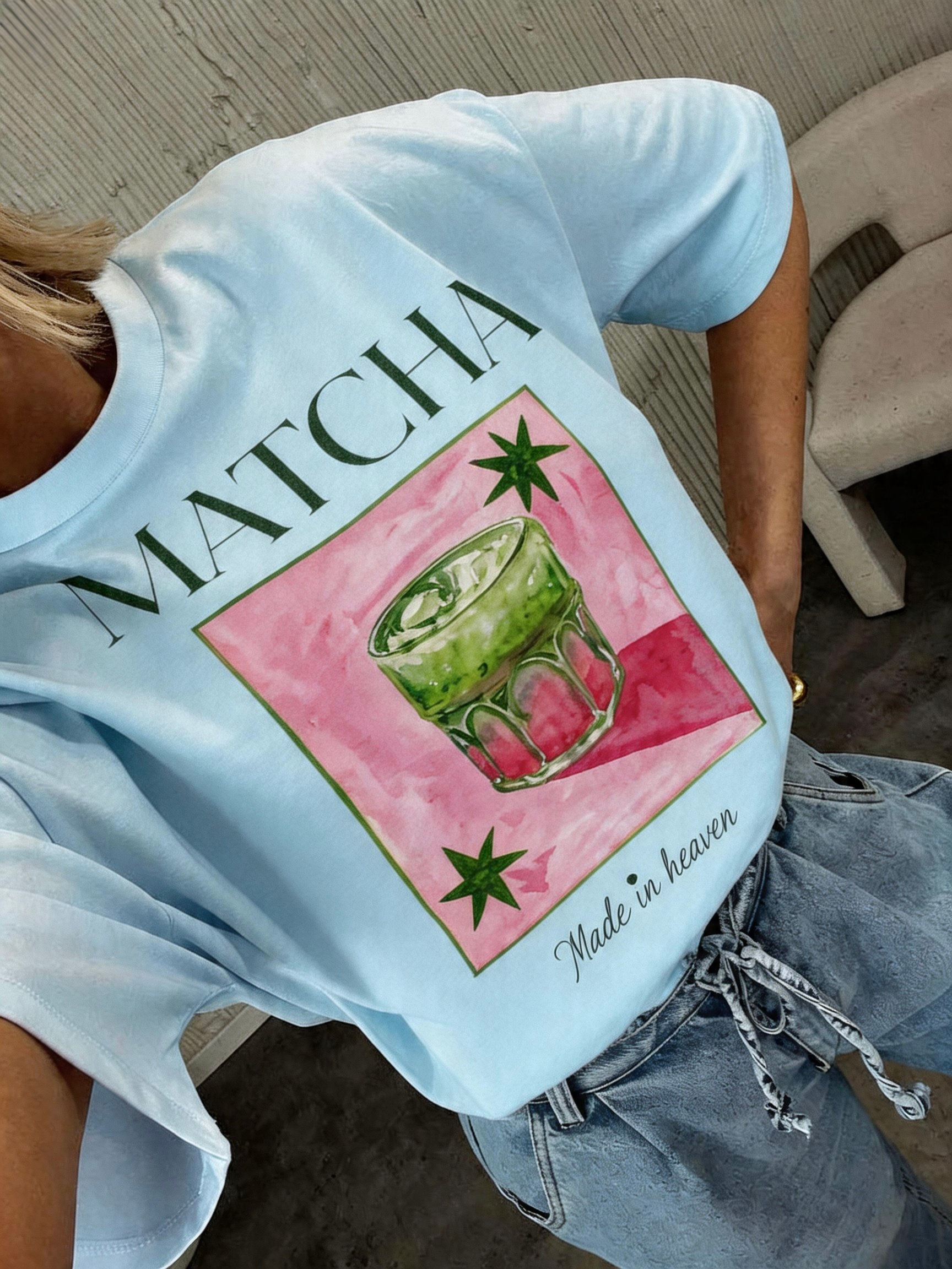 Matcha T-Shirt | Green Graphic Tee, Y2K Aesthetic Shirt, Cool Summer Tee 