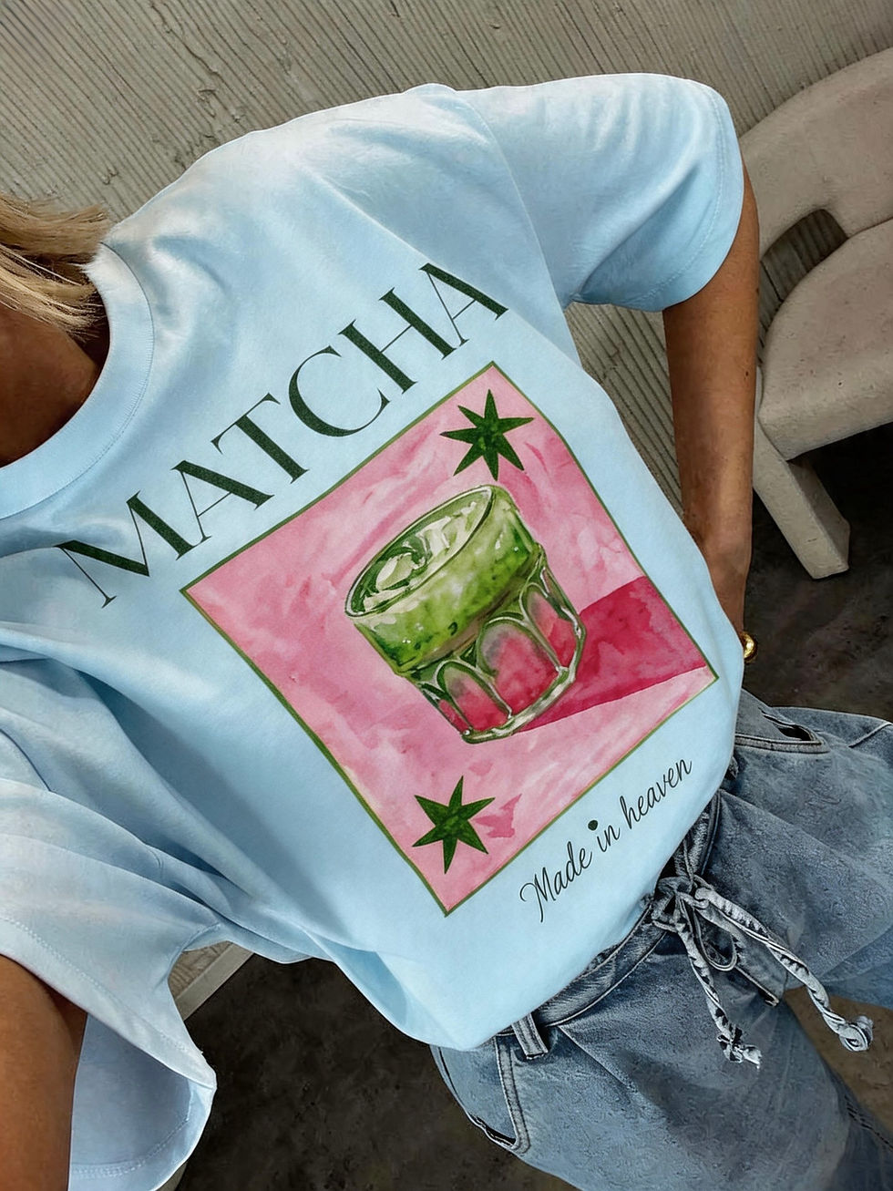 Thumbnail: Matcha T-Shirt | Green Graphic Tee, Y2K Aesthetic Shirt, Cool Summer Tee 