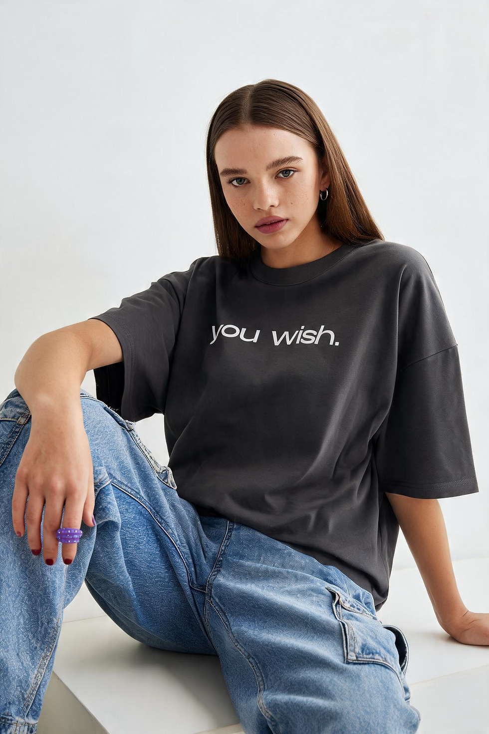 Thumbnail: You Wish T-Shirt, Minimal Text Tee