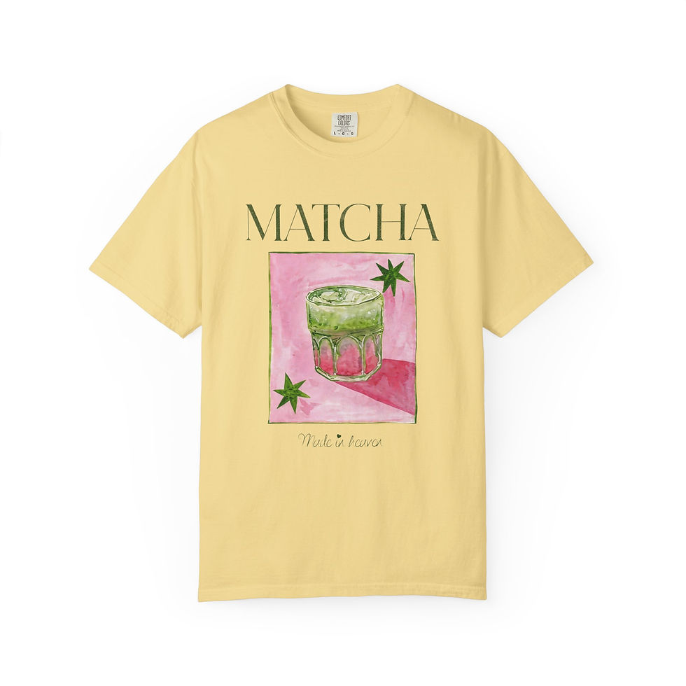 Thumbnail: Matcha T-Shirt | Green Graphic Tee, Y2K Aesthetic Shirt, Cool Summer Tee 