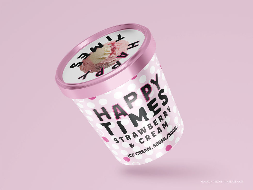 Happy Times Strawberry & Cream Ice Cream