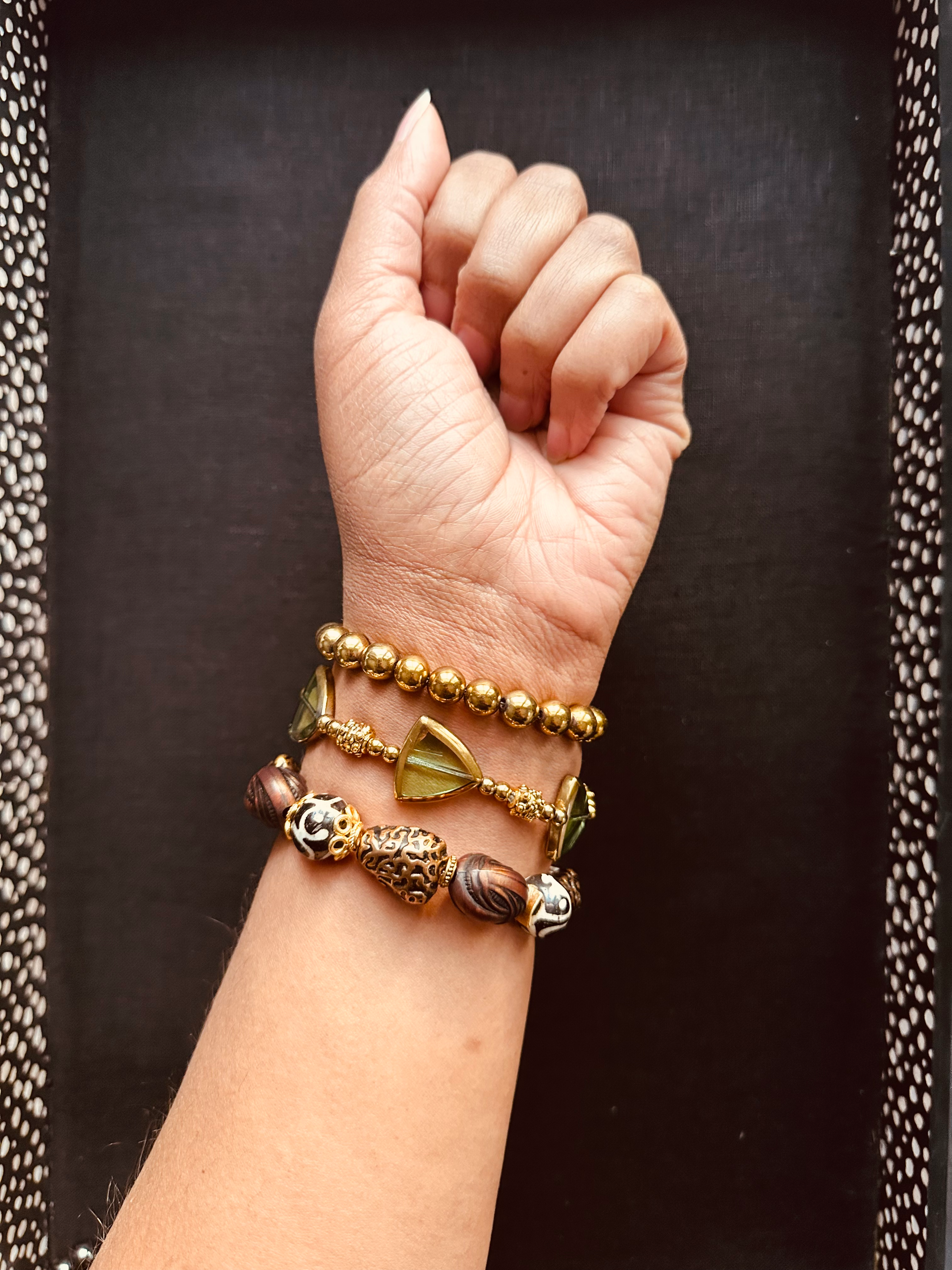 Green Triangle Bracelet